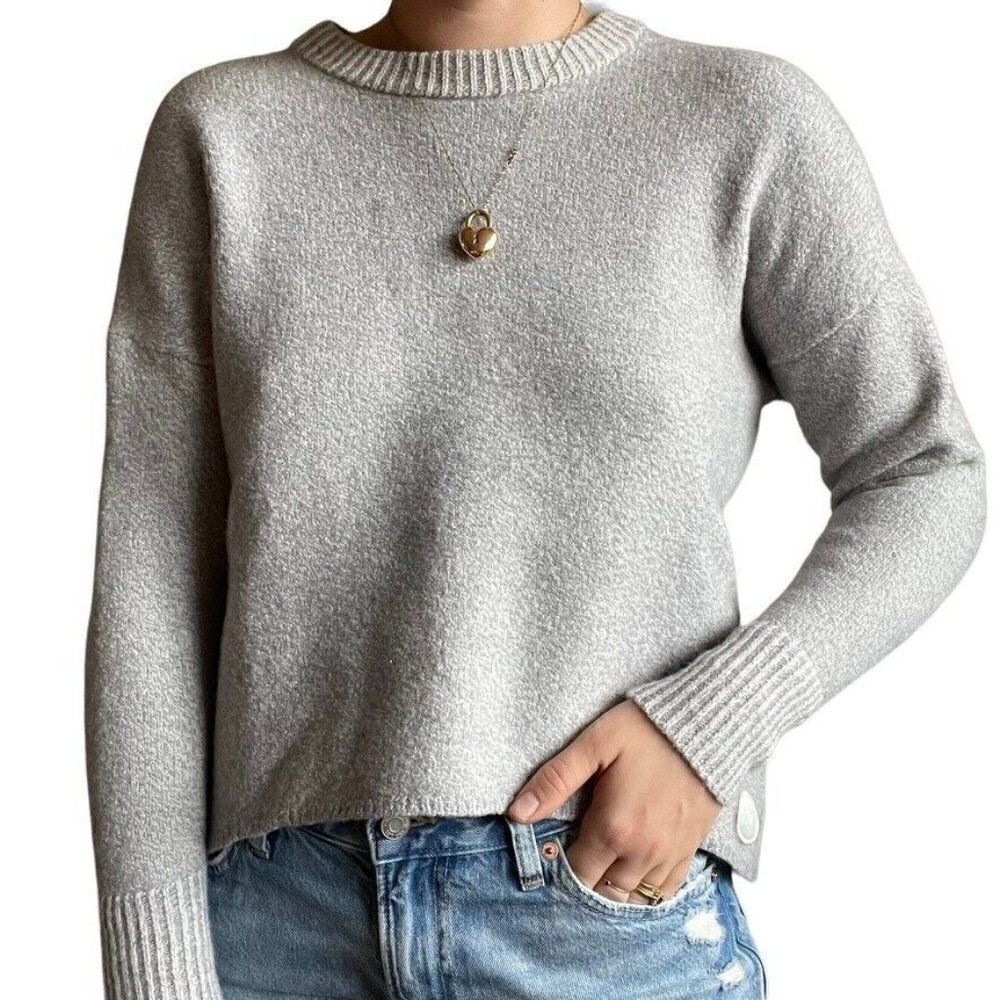 Allbirds Womens Light Gray 100% Merino Wool Sweatshirt Sweater Jumper  Sz M
